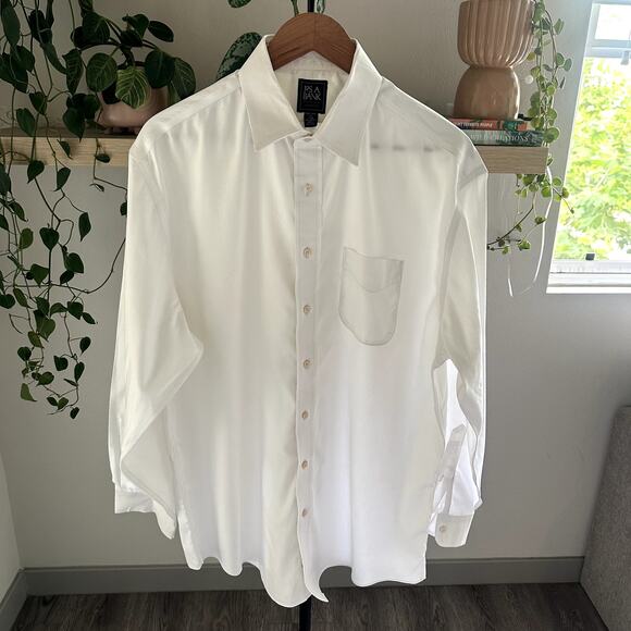 Jos. A. Bank Other - Jos A Bank Traveler Shirt 17-35 White Traditional Fit Cotton Work Formal